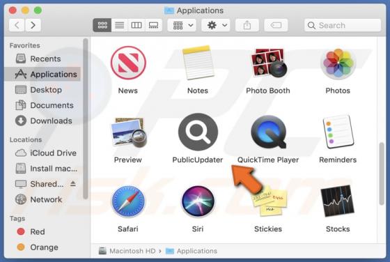 PublicUpdater Adware (Mac)