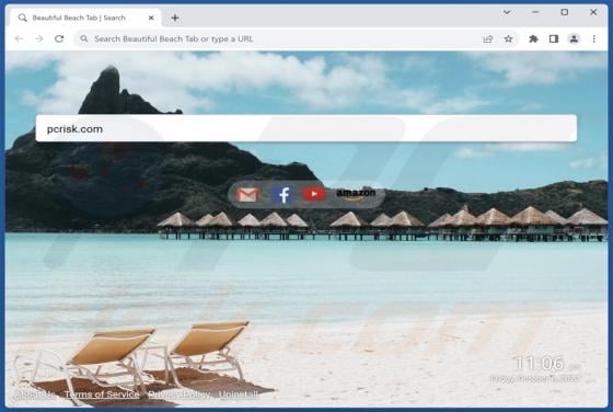 Beautiful Beach Tab Browser Hijacker