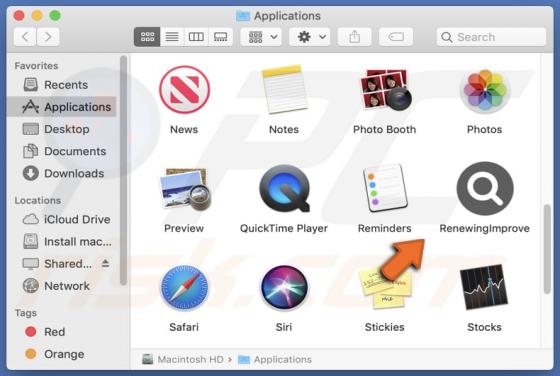 RenewingImprove Adware (Mac)