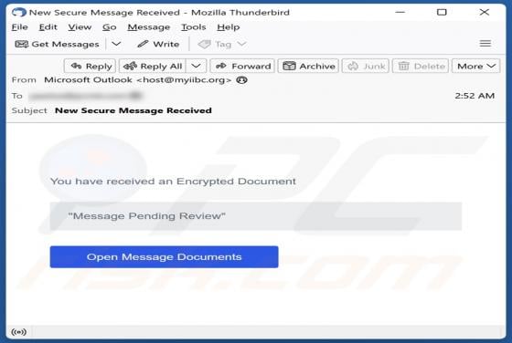 You Have Received An Encrypted Document Email Scam