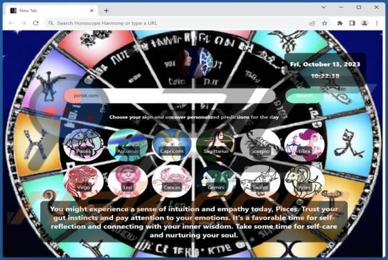 Horoscope Harmony Browser Hijacker