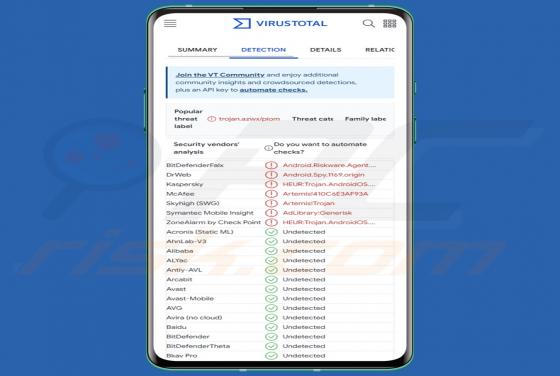 Malicious RedAlert - Rocket Alerts App (Android)