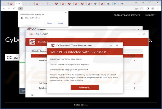 CCleaner Total Protection POP-UP Scam