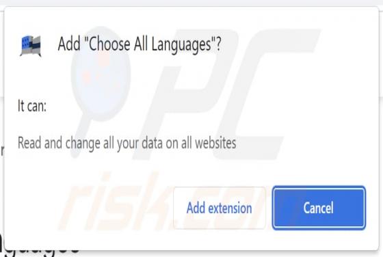 Choose All Languages Adware