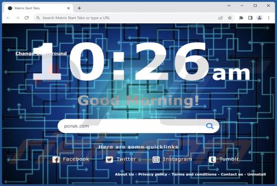 Matrix Start Tabs Browser Hijacker