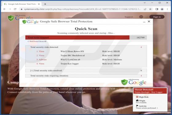 Google Safe Browser Total Protection POP-UP Scam