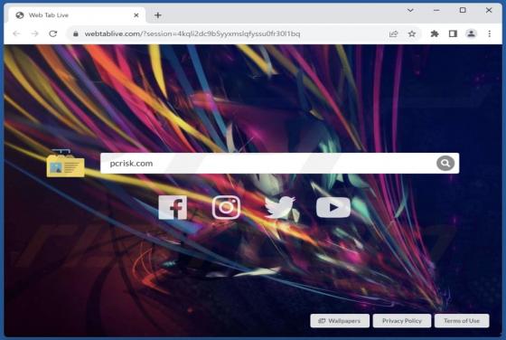 Web Tab Live Browser Hijacker
