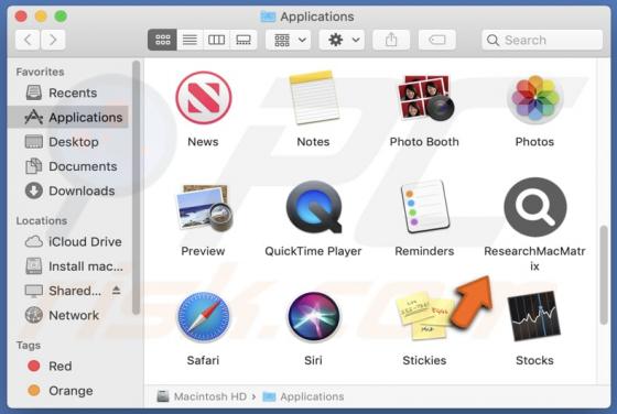 ResearchMacMatrix Adware (Mac)
