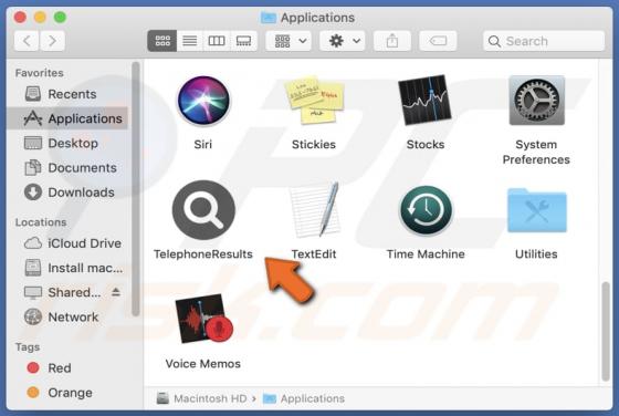 TelephoneResults Adware (Mac)