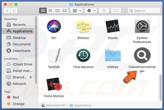 VideoEthernetInteger Adware (Mac)