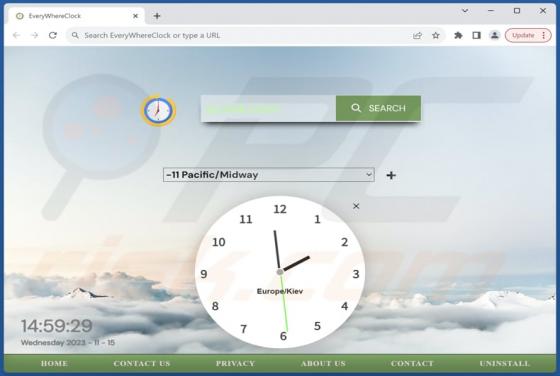 EveryWhereClock Browser Hijacker