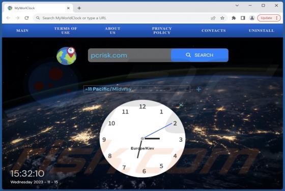 MyWorldClock Browser Hijacker