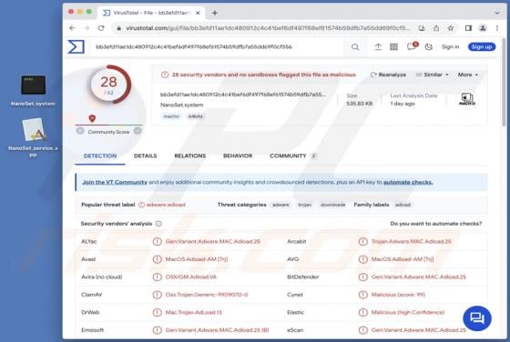NanoSet Adware (Mac)