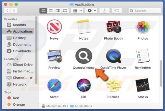 QueueWindow Adware (Mac)