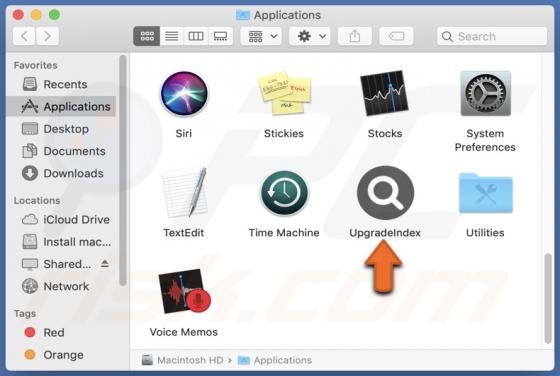 UpgradeIndex Adware (Mac)