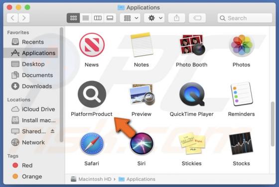 PlatformProduct Adware (Mac)