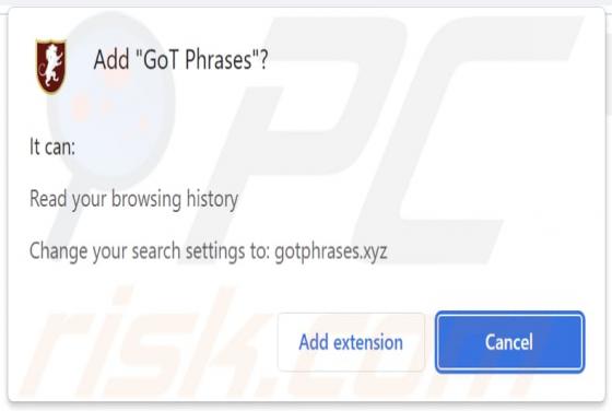 GoT Phrases Browser Hijacker