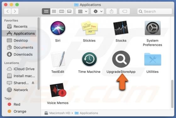 UpgradeStoreApp Adware (Mac)