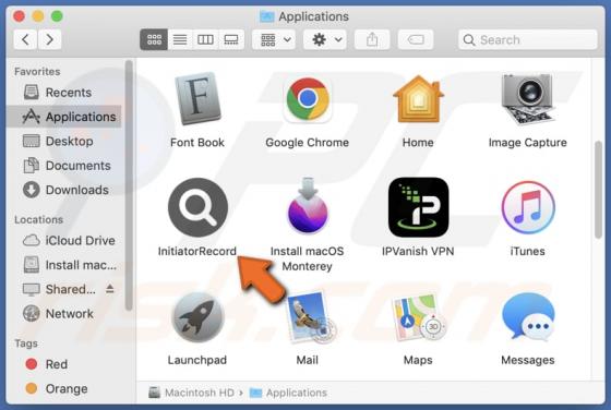 InitiatorRecord Adware (Mac)