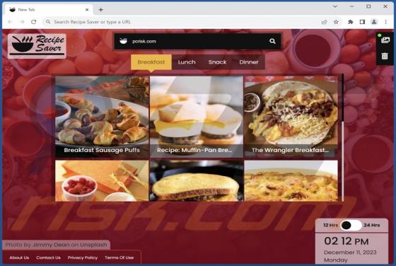 Recipe Saver Browser Hijacker