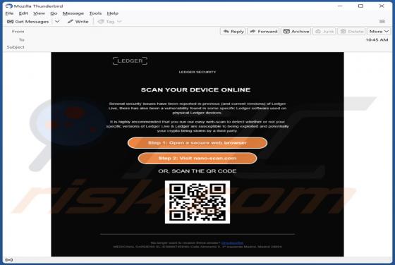 LEDGER SECURITY Email Scam