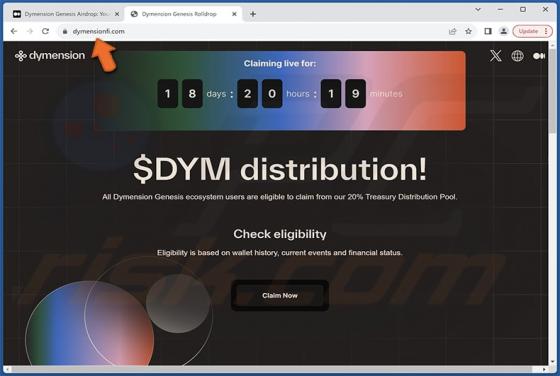 Dymension Genesis Scam