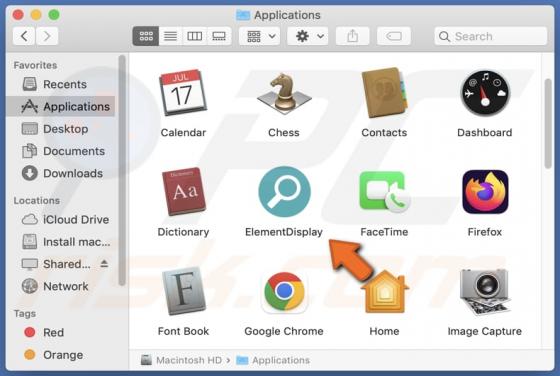 ElementDisplay Adware (Mac)