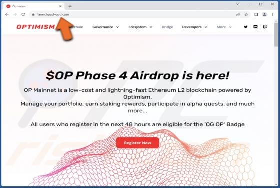 OPTIMISM (OP) Airdrop Scam