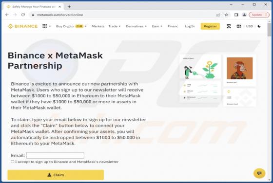 Binance x MetaMask Partnership Scam