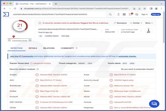 Fearful.app Adware (Mac)