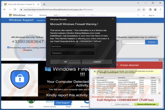 Microsoft Windows Firewall Warning POP-UP Scam