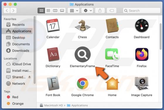 ElementaryFrame Adware (Mac)