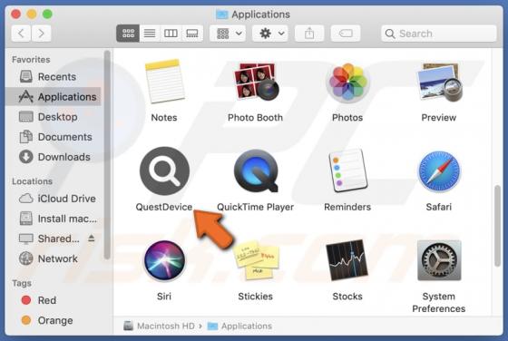 QuestDevice Adware (Mac)