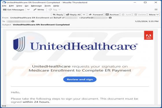 UnitedHealthcare Email Scam