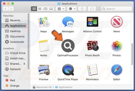 OptimalProcesser Adware (Mac)