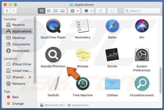 StandartPartition Adware (Mac)