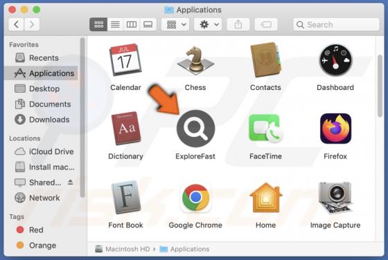 ExploreFast Adware (Mac)