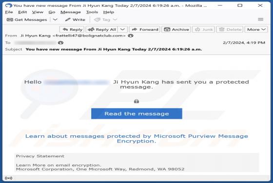 Protected Message Email Scam