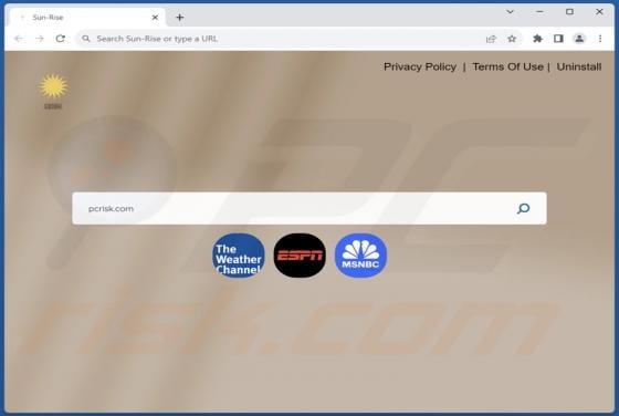 Sun-Rise Browser Hijacker