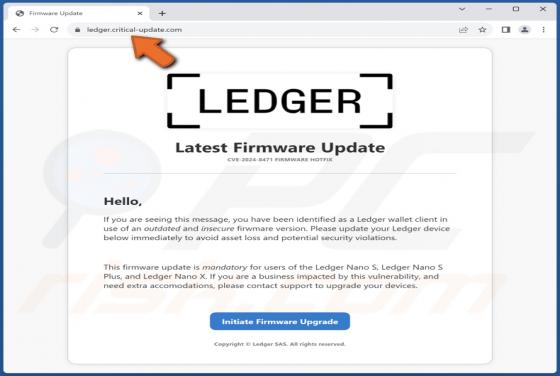 Ledger Firmware Update Scam