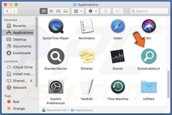 SustainableLot Adware (Mac)