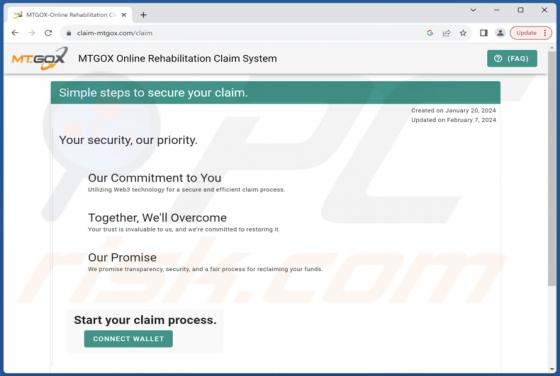 MTGOX Online Rehabilitation Claim System Scam