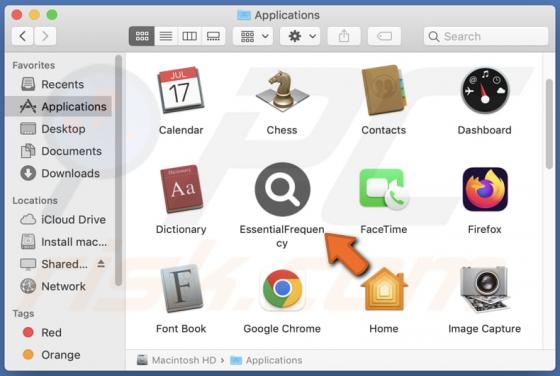 EssentialFrequency Adware (Mac)