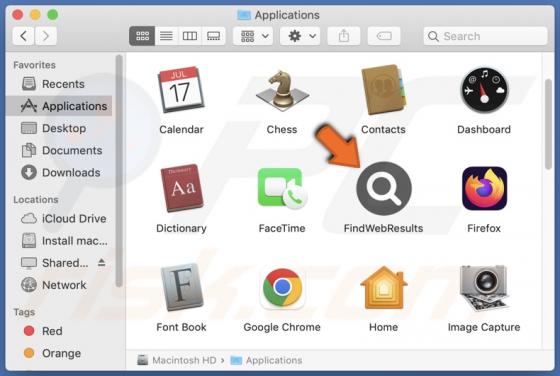 FindWebResults Adware (Mac)
