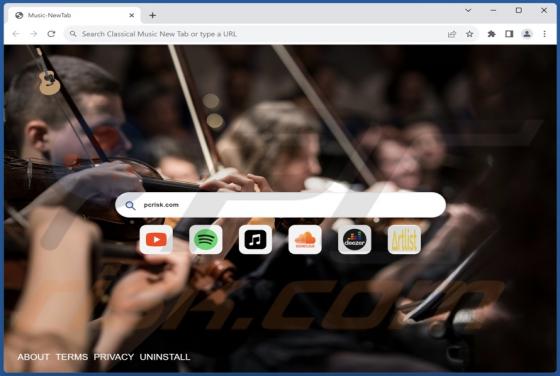 Classical Music New Tab Browser Hijacker