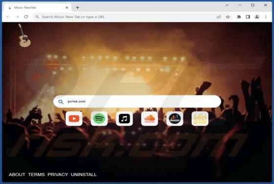 Music New Tab Browser Hijacker