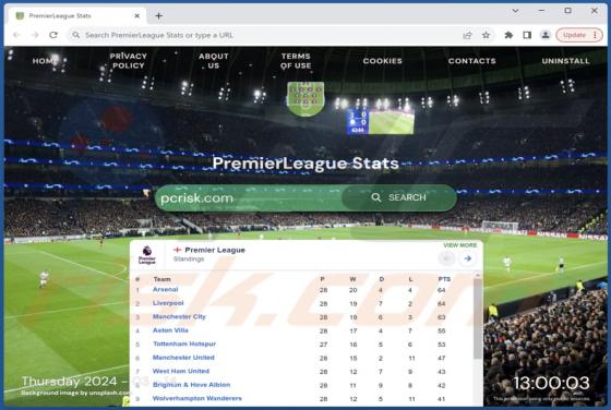 PremierLeague Stats Browser Hijacker