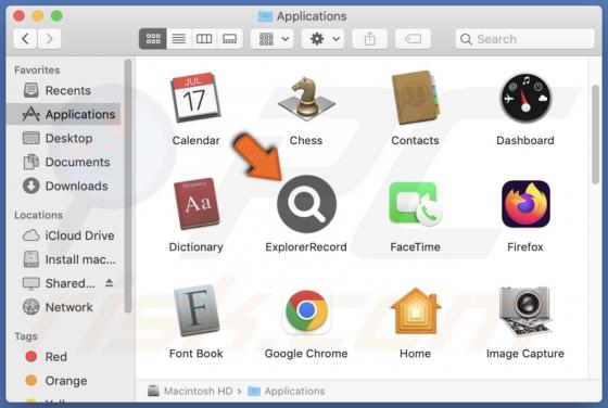 ExplorerRecord Adware (Mac)
