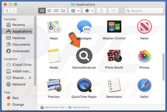 OptimalAnalyzer Adware (Mac)