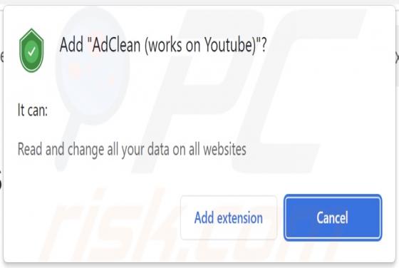 AdClean (works on Youtube) Adware